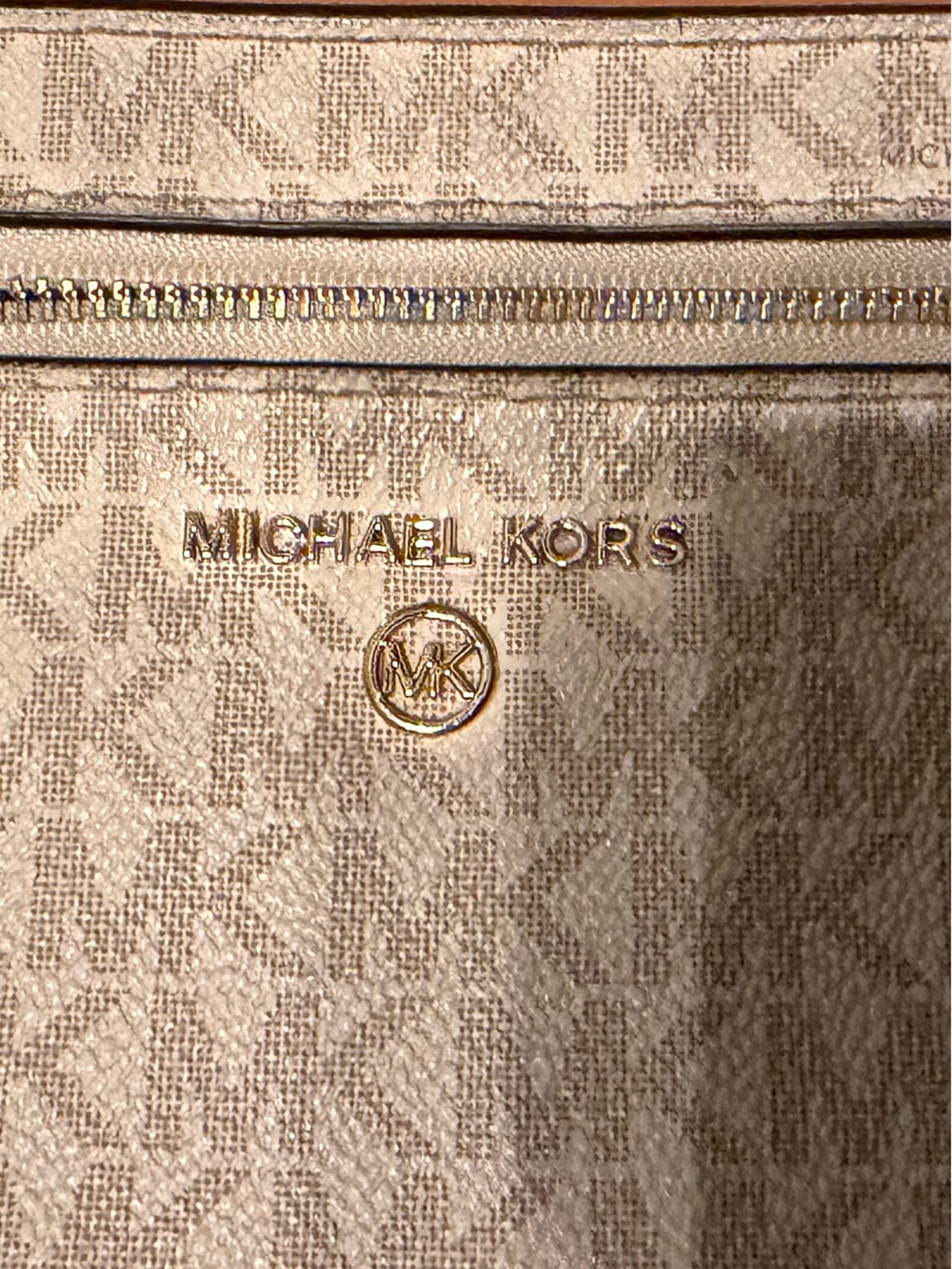 Michael Kors Beige and Brown Monogram Crossbody - Picture 8 of 16
